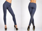 2015 Women Fashion High Waist OEM Zipper Pants (50147)