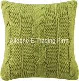 Knit Decorative Cushion Pillow Cover with Solid Color