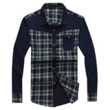 Men's Clothing 100%Cotton Woven Y/D Plaid Shirt (RTS14018)
