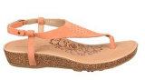 Light Orange Leather or Suede Upper Casual Sandals