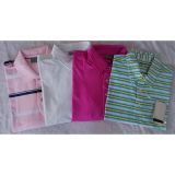 Long Sleeves Horizontal Stripe Golf T Shirts for Men