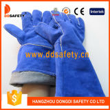 Ddsafety 2017 Blue Cow Split Leather Welding Glove Safety Gloves