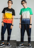 New Fashion Gradient Color Boys Print Street T-Shirt