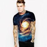 Galaxy T-Shirt Men Women T Shirt Hot Nebula 3D Print Gold Fashion Brand T-Shirt Tops T-Shirts