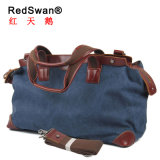 Leather and Canvas Man Sport Outdoor Traveling Bag (RS-6831)