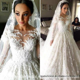 Lace Bridal Ball Gowns Muslim Long Sleeves Arabic Wedding Dresses Y20316