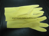 Yellow Rubber Household Gloves for Laundry and Cleaning