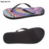 Beach Sandals Flip Flops for Ladies Simple Printed Slipper Shoes