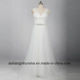 Floor-Length Beach Style V Neckline Elegant Wedding Dresses