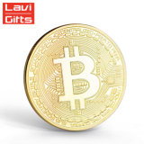 Wholesale Custom Metal Gold Engraved Logo Souvenir Bitcoin Coin