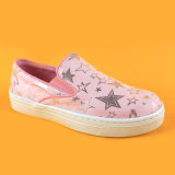 Kids Fashion Cute Star Leather Girls Loafers Shoes Pink