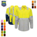 Fashion Breathable Reflective Custom Hi Vis Cotton Work Shirts