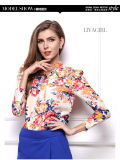 Floral Chiffon Shirt Long Sleeve Chiffon Shirt for Women