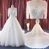 2018 Long Sleeves Muslim Bridal Dress Wedding Gown Long Train