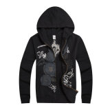 Mens Printed Hoody Cardigan Pullover Fashion Sweater