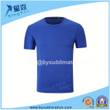 Quick Dry Bright Blue Round Neck T-Shirt for Man