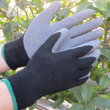 Brushed Fleece Lining Thermal Latex Dipped Gloves Safety Work Glove