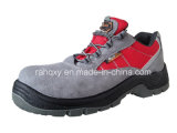 Grey Suede and Red Oxford Safety Shoe[Hq05020]