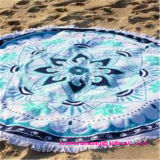 100% Cotton Round Printed Beach Towel in Wholesale