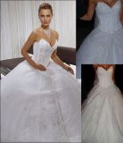 Jeweled Bridal Ball Gown Lace Sequins Wedding Gown W52220