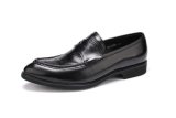Black Genuine Soft Calf Leather Mens Dress Shoes for Men