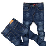 High Quality Broken Washing Man Jeans with Embroidery on Waistband (HDMJ0020-17)
