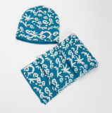 Womens Mens Unisex 2-Set Winter Warm Beanie Letter Printing Scarf Hat Set Scarf (SK135S)