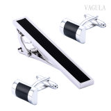 VAGULA Onyx 3PCS Set of Tie Pin Cufflinks 19