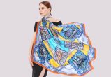 2018 Fashion Design Custom Silk Satin Shawl