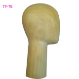 Wooden Looking Faceless Head Mannequin for Hat Display