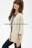 Women Long Hollow out 7 Minutes of Sleeve Knitted Clothes Cardigan (W18-233)