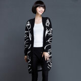Lady Fashion Viscose Knitted Winter Cardigan Sweater (YKY2055)
