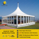Large Glass Pagoda Tent with Roof Peak Ventilation (hy288j)