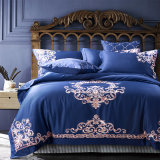 Queen King Satin Silk Cotton Embroidery Luxury American Style Comforter Cover and Bed Sheet bedding Set