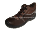 Split Embossed Leather Safety Shoes with Mesh Lining (HQ1317)