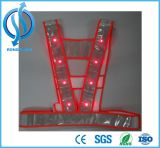Red LED Reflective Security Fluorescent Safety Vest Clothing
