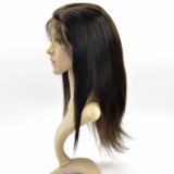 Brazilian Virgin Human Hair Full Lace Wig Natural Straight with Baby Hair