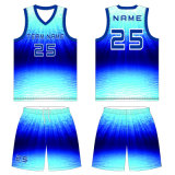 Blue Basketball T Shirt Jersey Uniform with Custom Printing