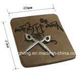 Wholesale Jeans Leather Patch Customized Metal Logo Label