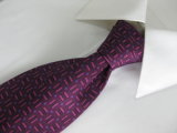Fashinable Purple Colour Paisley Design Silk Printed Neckties