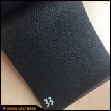 Stock Black Elastic Back PVC Leather for Handbags Clutches Hx-B1760
