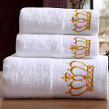 Luxury 100% Cotton Customized Embroidery Bath Towel for Hotel