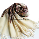 100% Worsted Wool Printed Stole Shawl (AHY30004117)