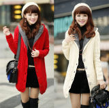 Latest Winter Warmer Knitted Women's Coat with Hood