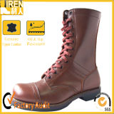 Mens Brown Genuine Leather Combat Boots
