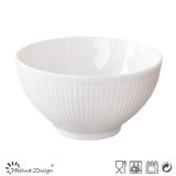 Embossed Ceramic Curry Porcelain Bowl
