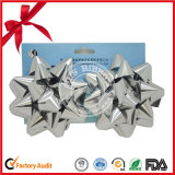 Best Quality Silver Ribbon Star Bow for Party Accessories