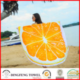 2017 New Printed Microfiber Round Beach Towel with Tassel Df-B108