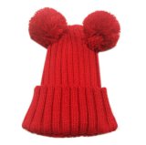 Children's Ball Girl Flanging Baby's Cap Warm Balls Mickey Hat