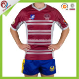 Tight Fit National 100% Polyester Blank Sublimation Rugby Jersey